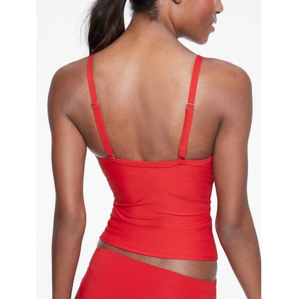 NWT Athleta Twist Up Tankini Top Radiant Red - Picture 2 of 4